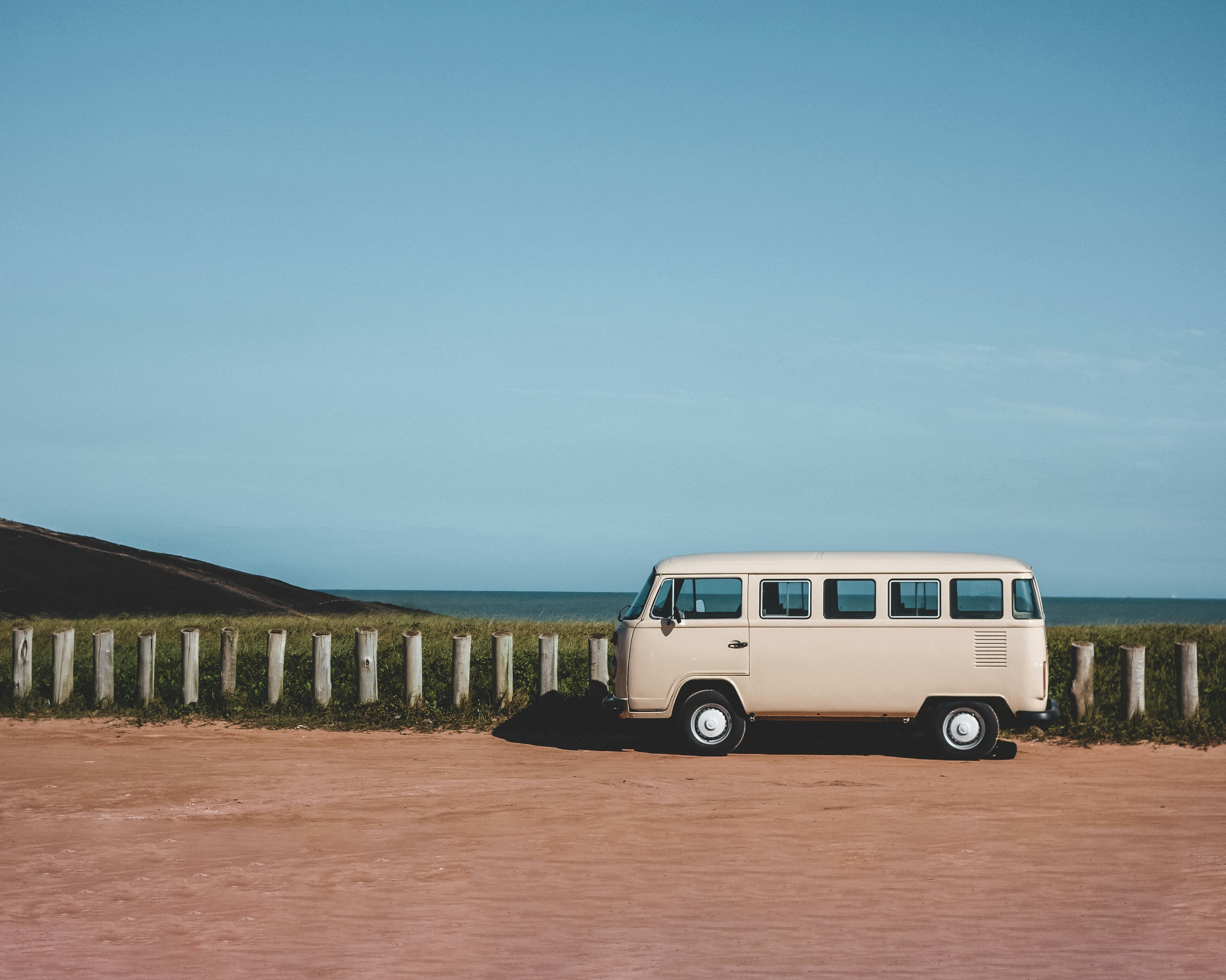 Campervan parked in scenic UK countryside
